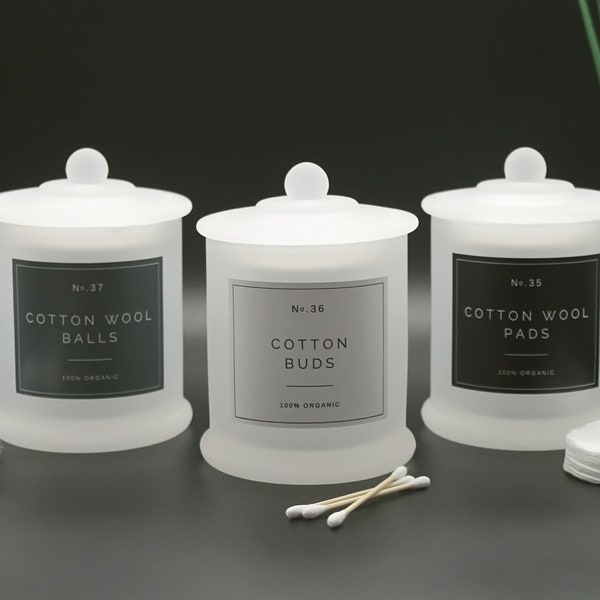 Bathroom Glass Storage Jar Etsy