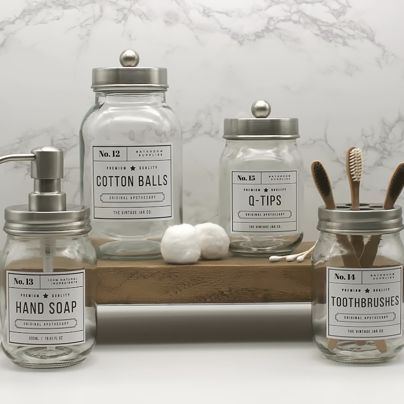 Vintage Bathroom Accessories Set - Etsy