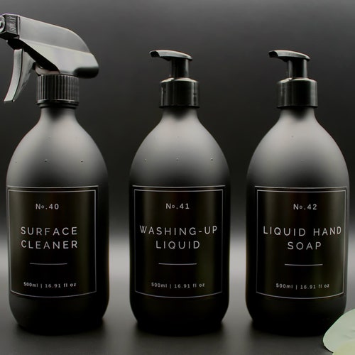 Black Glass Soap Dispenser Kitchen Soap Farmhouse Decor Hand Etsy