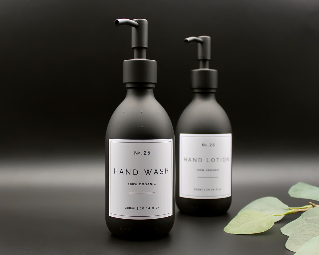 Hand Wash, Hand Lotion, Face Wash Pump Dispenser Bottle, Matte Black