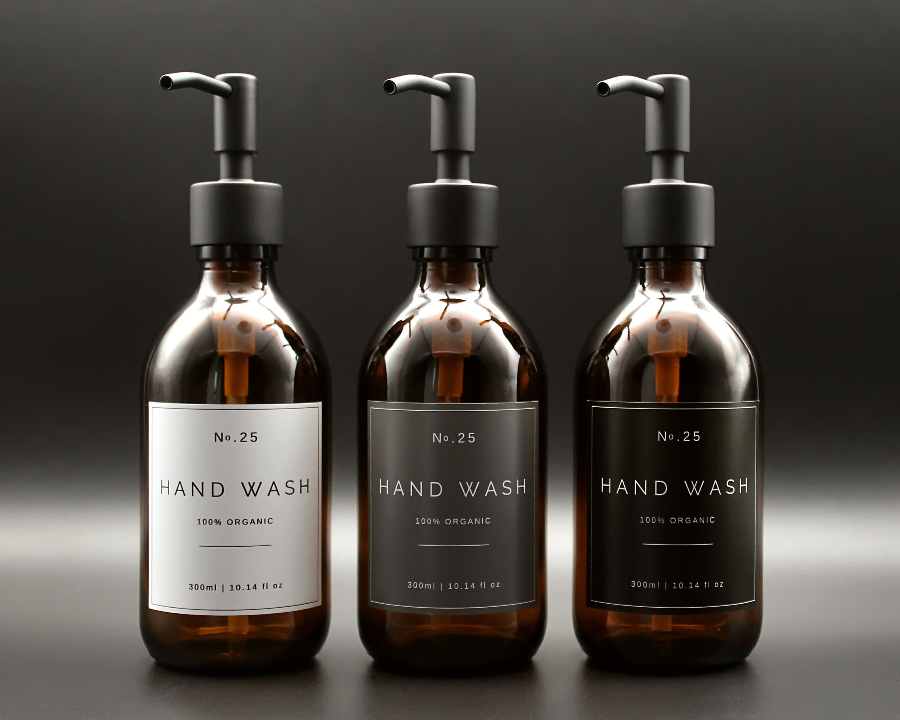 Minimalist Collection - Amber Glass Ivory Hand Wash, Dish Soap or