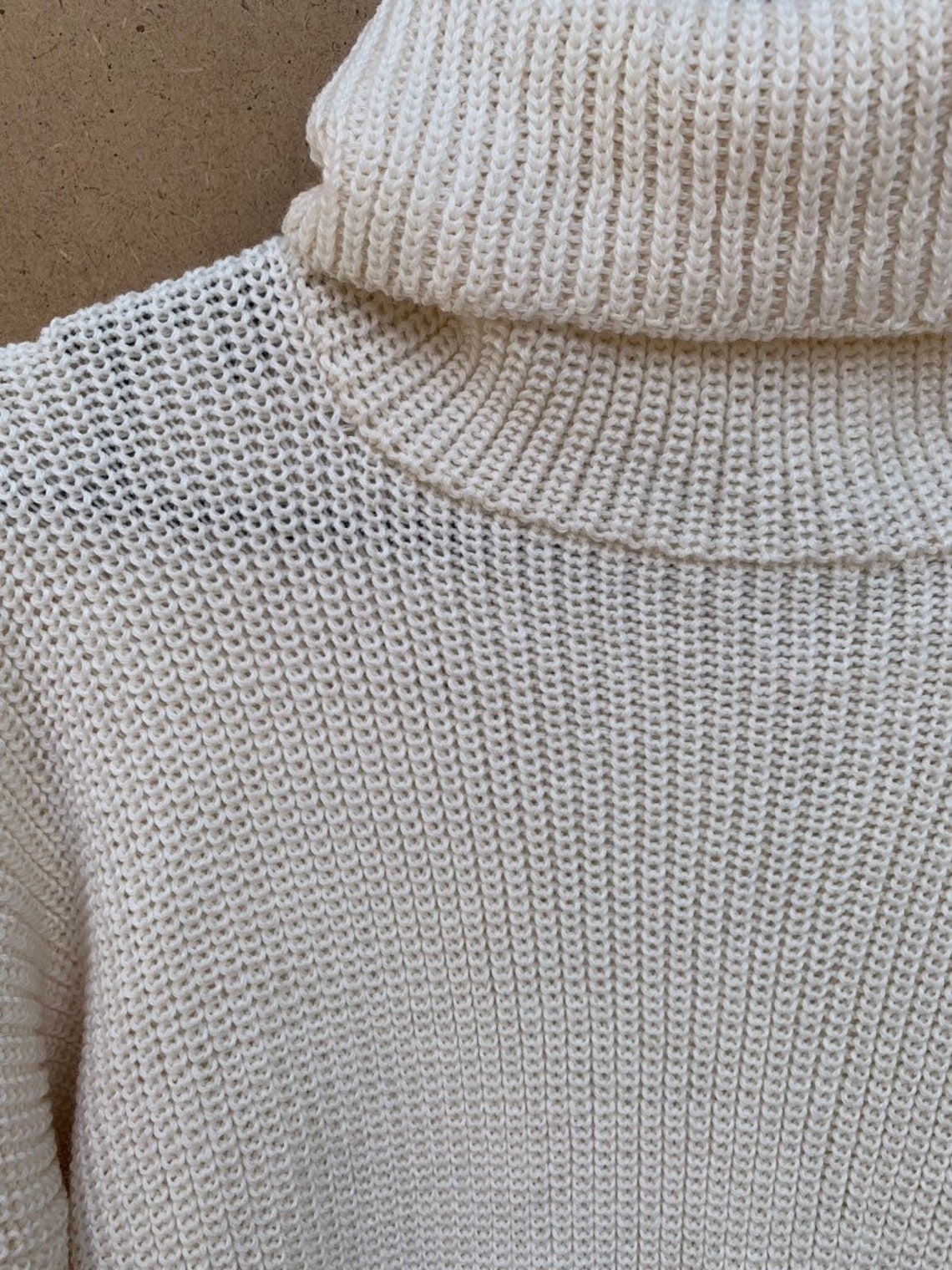 Super Long White Sweater With Incision Turtle Neck Sweater | Etsy
