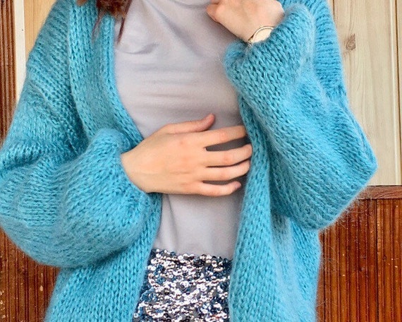 turquoise cardigan womens