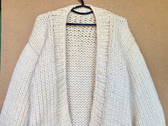 off white long cardigan