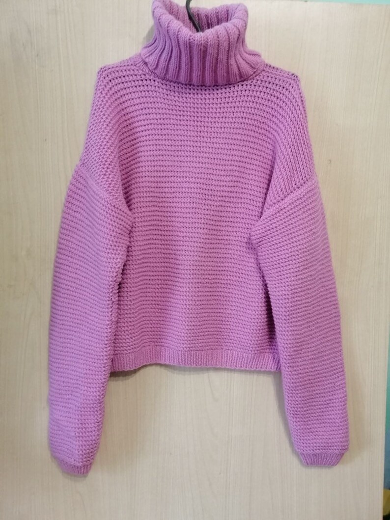 Pink Cable Knit Sweater Arm Knit Powder Sweater Handmade Etsy