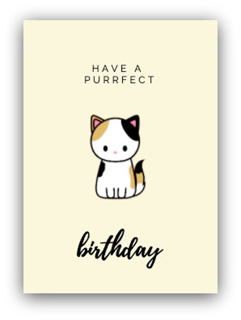 INSTANT DOWNLOAD have a purrfect birthday funny birthday | Etsy