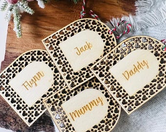 Mickey Mouse Present Wooden Name Tag