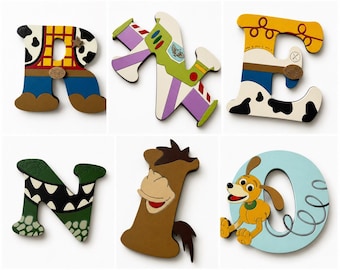 Toy Story Themed Disney wooden character letters