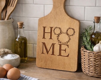 Mickey engraved Home personalised chopping board, couples gift, home gift