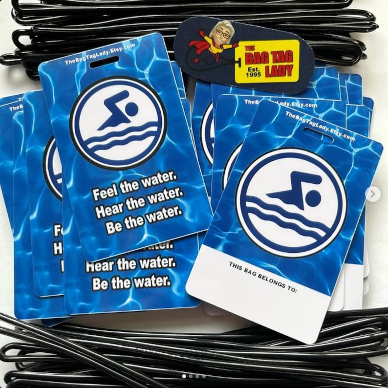 Personalized Swim Bag Tag: Swimmer Name, Team Name image 7