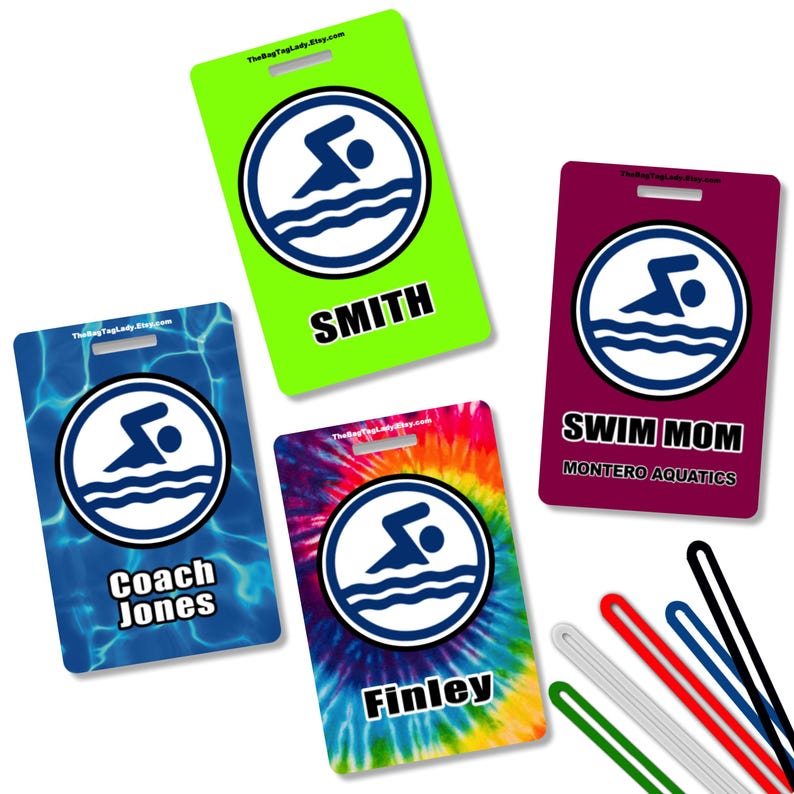 Personalized Swim Bag Tag: Swimmer Name, Team Name image 10