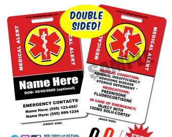 Custom Medical Alert Bag Tag: Personalized Emergency ID