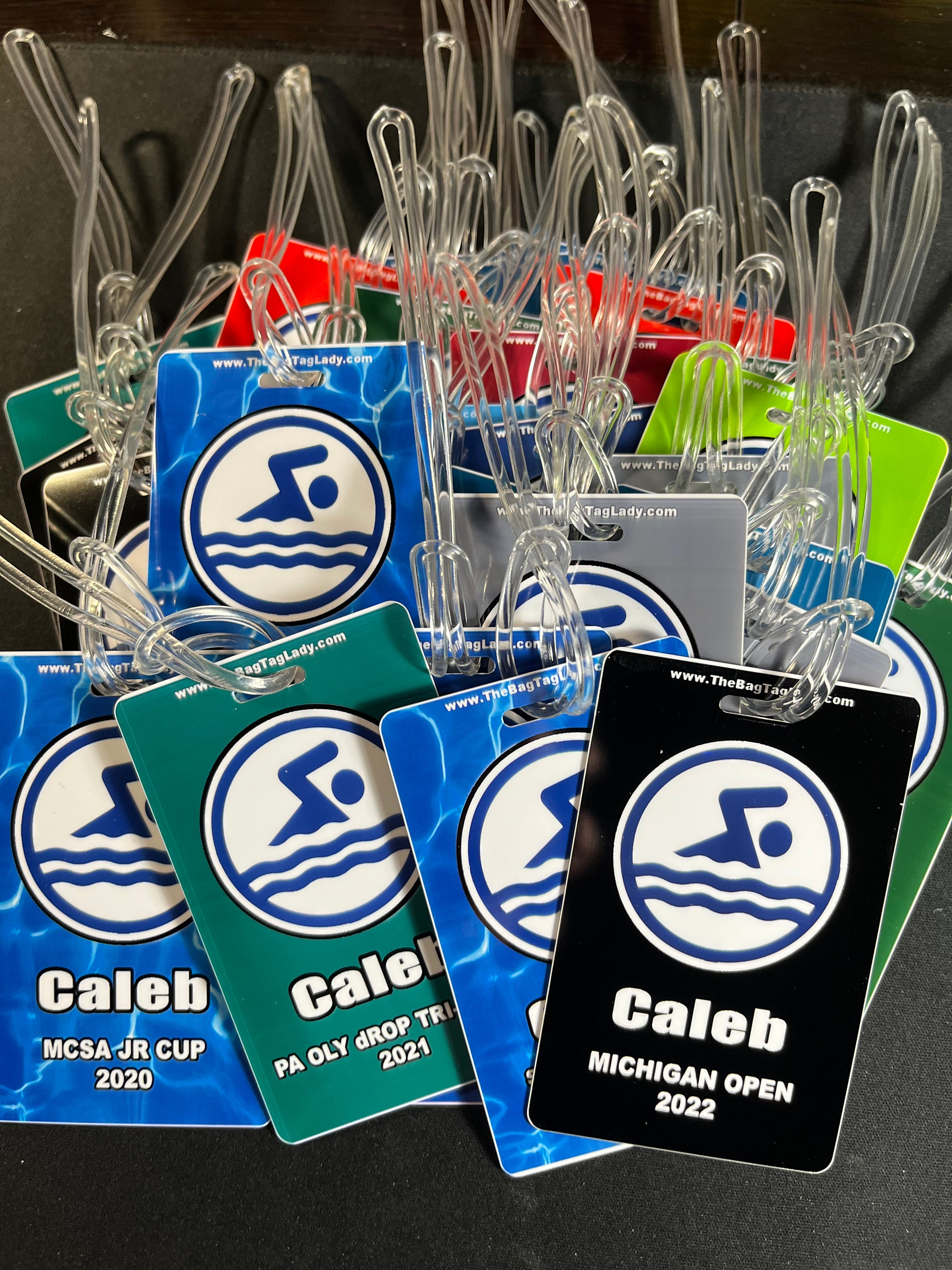 SWIM Bag Tag Personalized Full Color PVC Durable Etsy