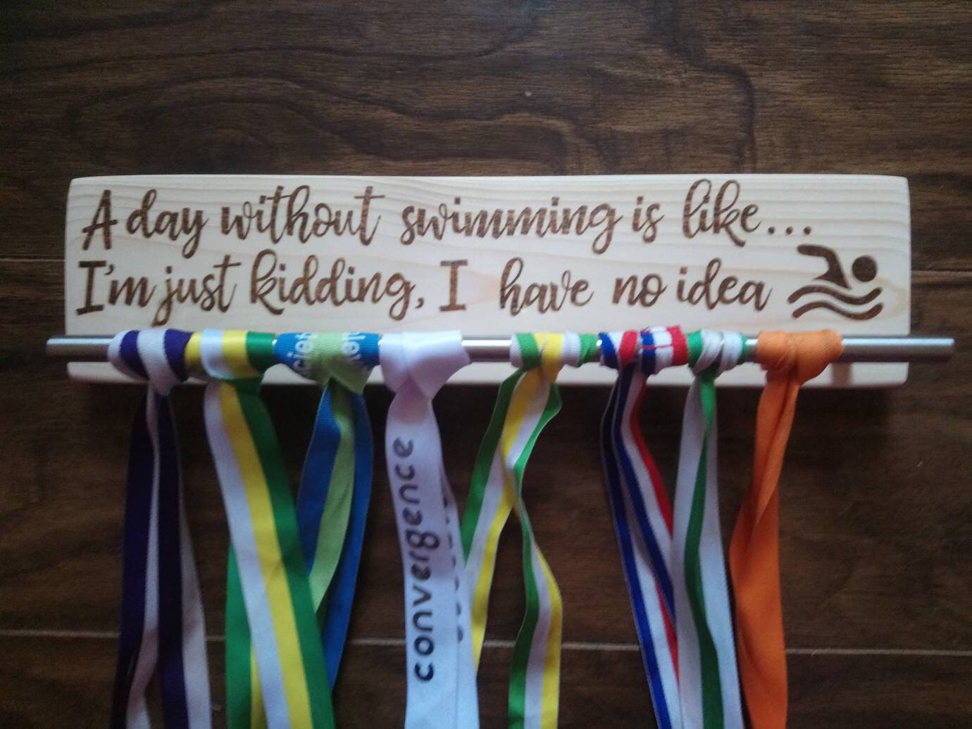 Swimming medal hanger medal display gift for swimmers Etsy