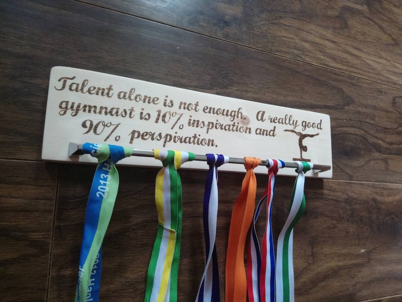thumbnail image 2 of SuperCoolCreations Personalised Gymnastics Medal Hanger - Many Colours - Wall Mounted Acrylic 2 of 6