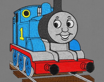 Embroidery design Thomas the train 4x4 5x7 pes hus jef