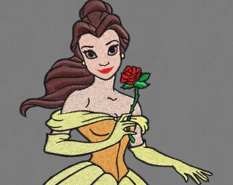 Embroidery design Belle Disney 4x4 hoop