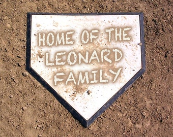 Personalized Dirty Home Plate Custom Baseball Flat Door Mat