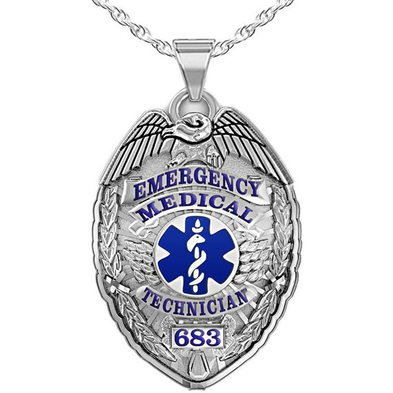 EMT Certified Badge Charm Medical Sterling Silver EMT Certified Badge Charm Medical Sterling Silver