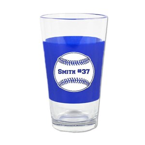 Engraved Baseball Pint / Beer / Mixing Glasses - Personalized Sports Gift - Different Colors!