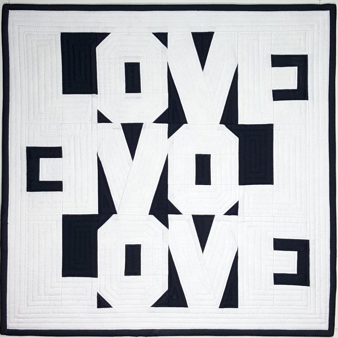 LOVE Mini Quilt Pattern - Etsy