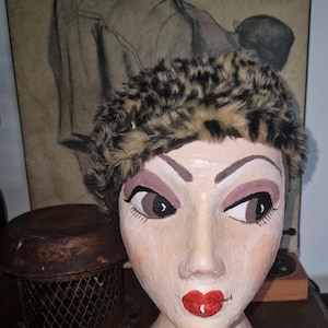 vintage style mannequin head/ mannequin head display/ headphone display /hat display/ fascinator display/ Handpainted mannequin/mannequin