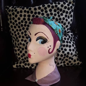 Mannequin head , vintage  mannequin head ,wig mannequin ,headphone display,fascinator , display,handpainted mannequin head,mannequin, wigs