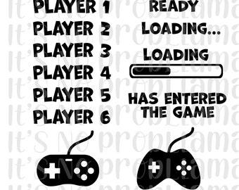 Paquete de jugador / Embarazo de videojuego / Embarazo de jugador / Archivo digital / SVG, JPEG, PNG / Cricut, Silhouette, Cameo