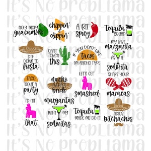 16 Fiesta Designs | Fiesta Bundle | Bachelorette Fiesta Party Shirts | Digital File | svg, jpeg, png | Cricut, Silhouette, Cameo
