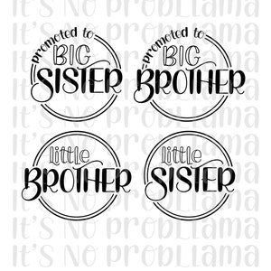 Zum Big Brother/Sister | Kleiner Bruder/Schwester | Familie Shirts | Wachsende Familie | svg, jpeg, png | Cricut, Scherenschnitt, Cameo
