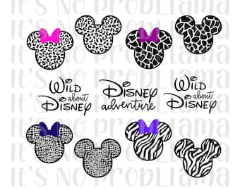 Vacation Shirts | Animal Print | Family Shirts | Mickey and Minnie Safari | Digital File | svg, jpeg, png | Cricut, Silhouette, Cameo