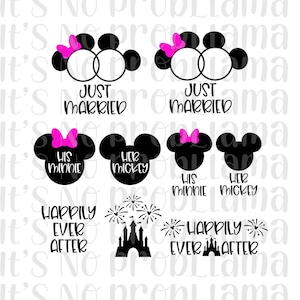 Just Married | Happily Ever After | Just Married Shirts | Digitale Datei | svg, jpeg, png | Cricut, Silhouette, Cameo