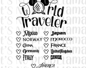 Drinking Around the World | World Traveler | Digital File | svg, jpeg, png | Cricut, Silhouette, Cameo