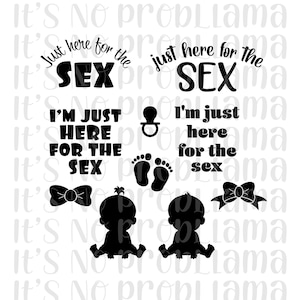 Einfach Hier Für Den Sex | Geschlecht offenbaren | Lustige Geschlecht offenbaren | Digitale Datei | svg, jpeg, png | Cricut, Scherenschnitt, Cameo