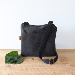 Petit sac à bandoulière en toile pour femme et homme. Mini sac à main mince et solide pour les voyages, la randonnée et l'extérieur.