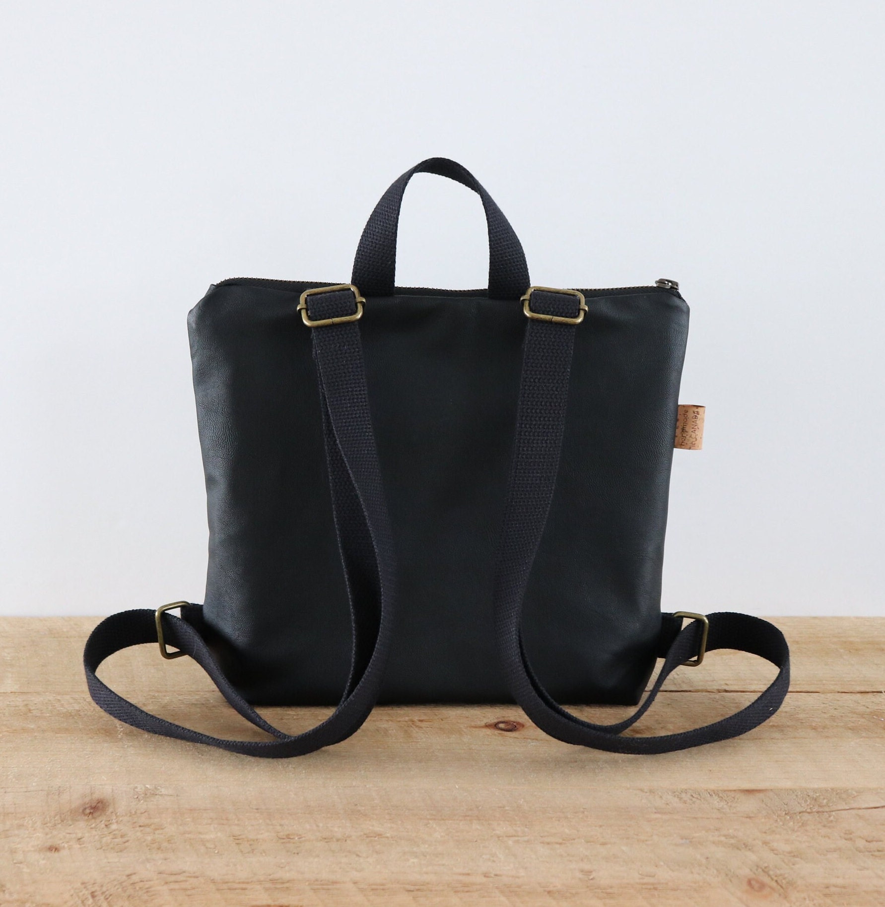 Geometric Vegan Leather Mini Backpack: Chic Travel Purse - Etsy