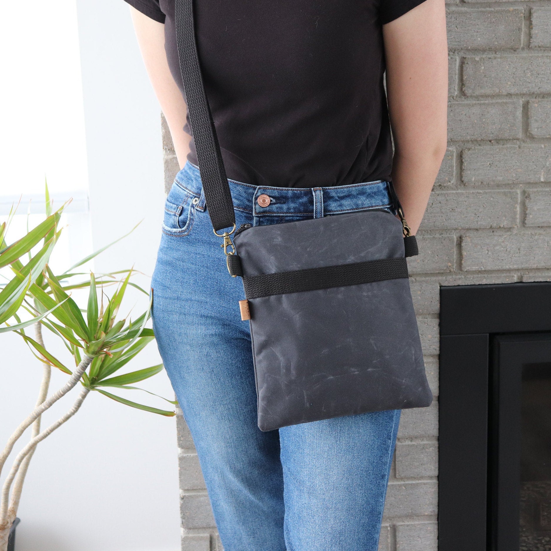 small waxed canvas bag