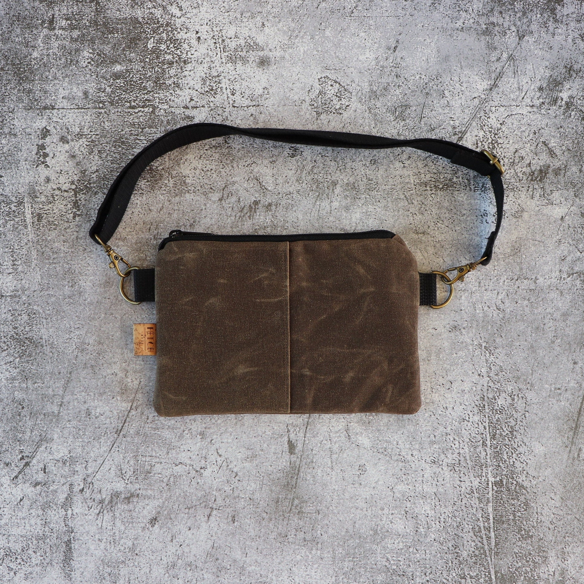 Embossed Textured Fanny Pack, Zipper Crossbody Chest Bag, Stylish