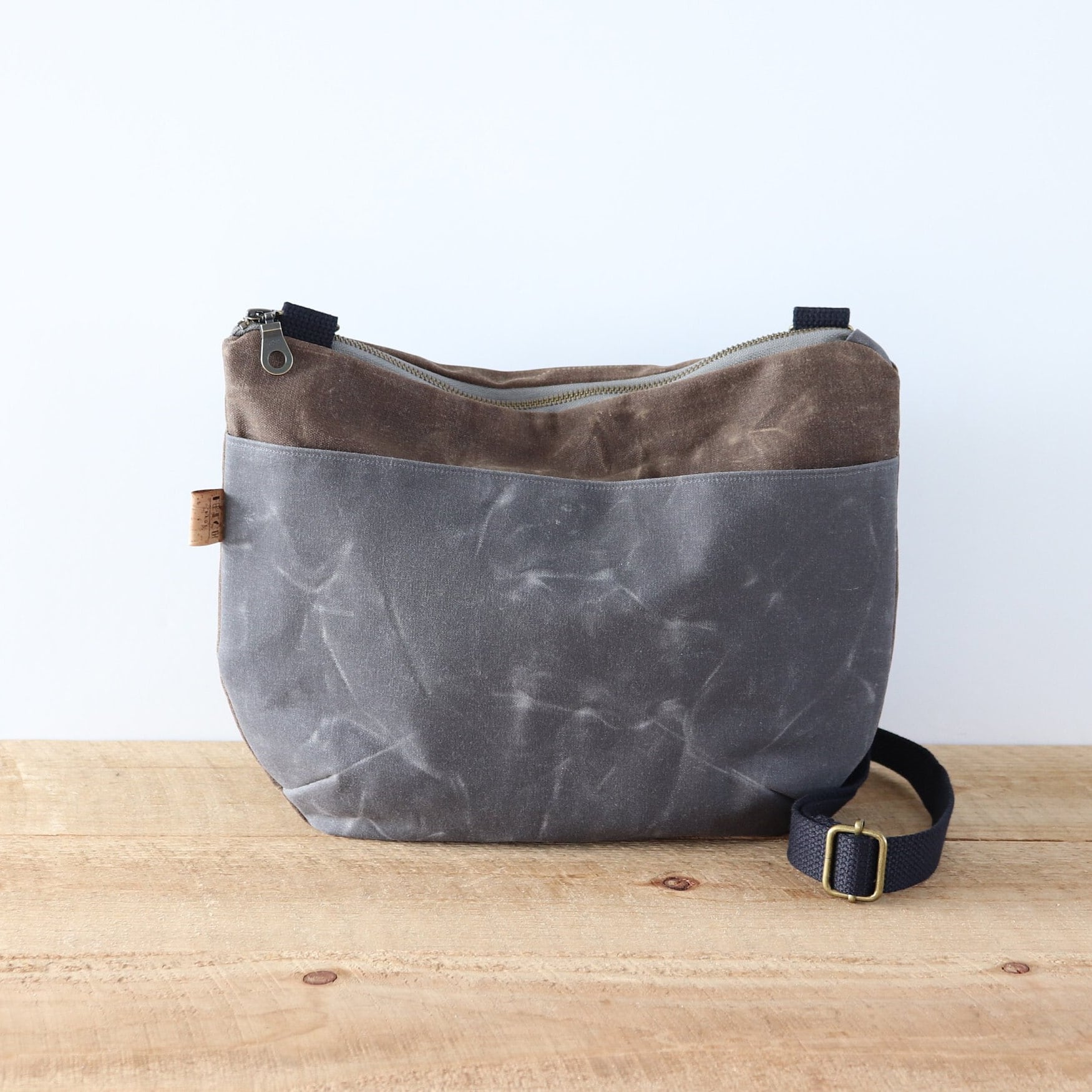 Multi Coloured Rounded Waxed Canvas Crossbody Bag With Top Zipper and Exterior Pocket. Rugged Waxed Canvas Bag for Outdoors and Travel. Etsy UK