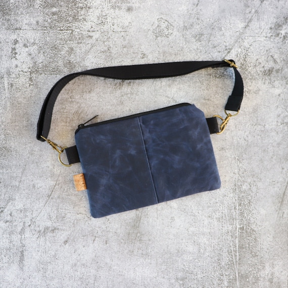 Small Slim Crossbody Belt Bag for Women and Men. Rustic Vegan 