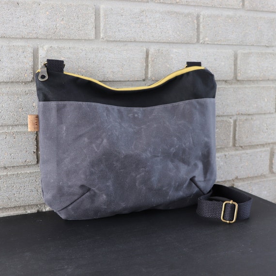 Custom Slouchy Crossbody Bag for Women and Men. Waxed Canvas Etsy