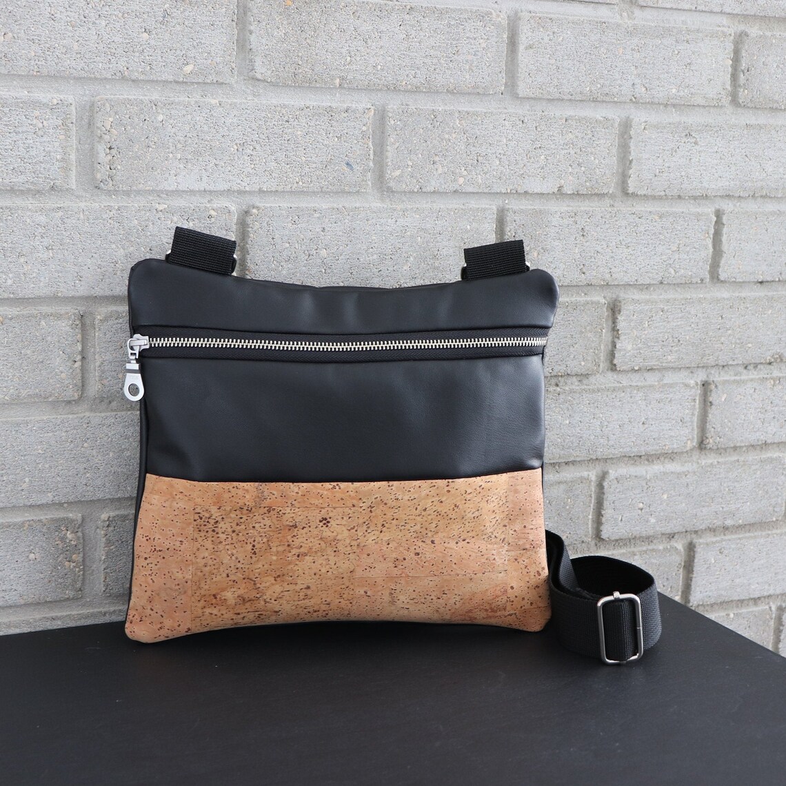 Vegan Leather Cross body bag for women modern and chic. Etsy