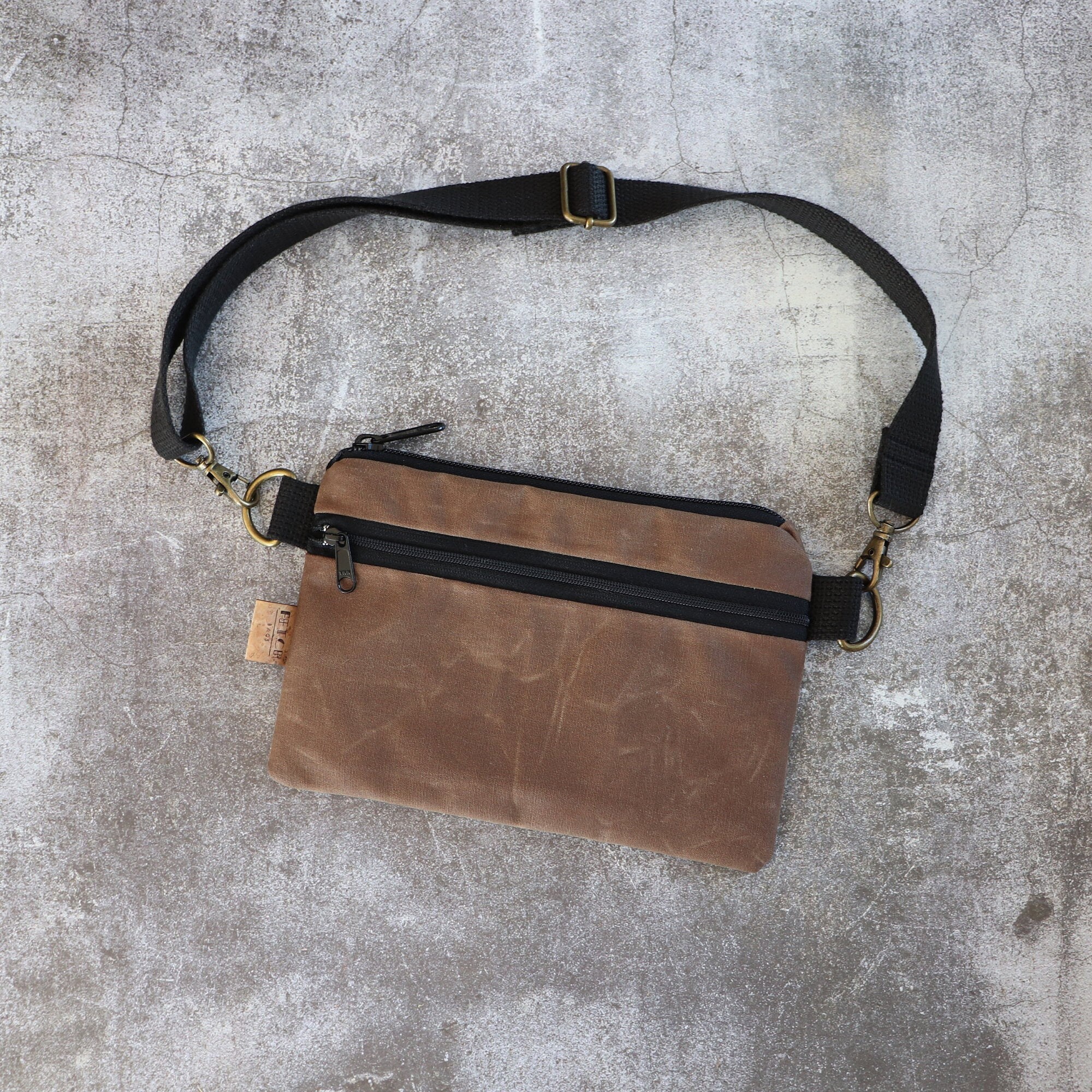 Small Waxed Canvas Fanny Pack for Women. Vegan Belt Bag for Etsy