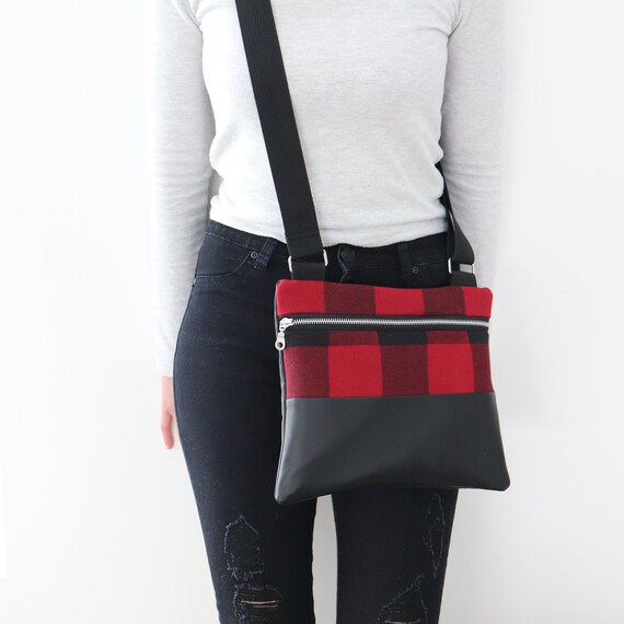 buffalo plaid crossbody