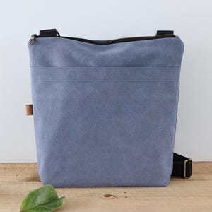Extra Large Stonewashed Canvas Crossbody Bag: Travel Shoulder Bag