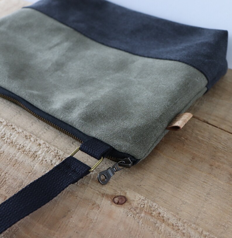Two-Tone Stonewashed Canvas Crossbody Bag: Casual Everyday Purse bild 5