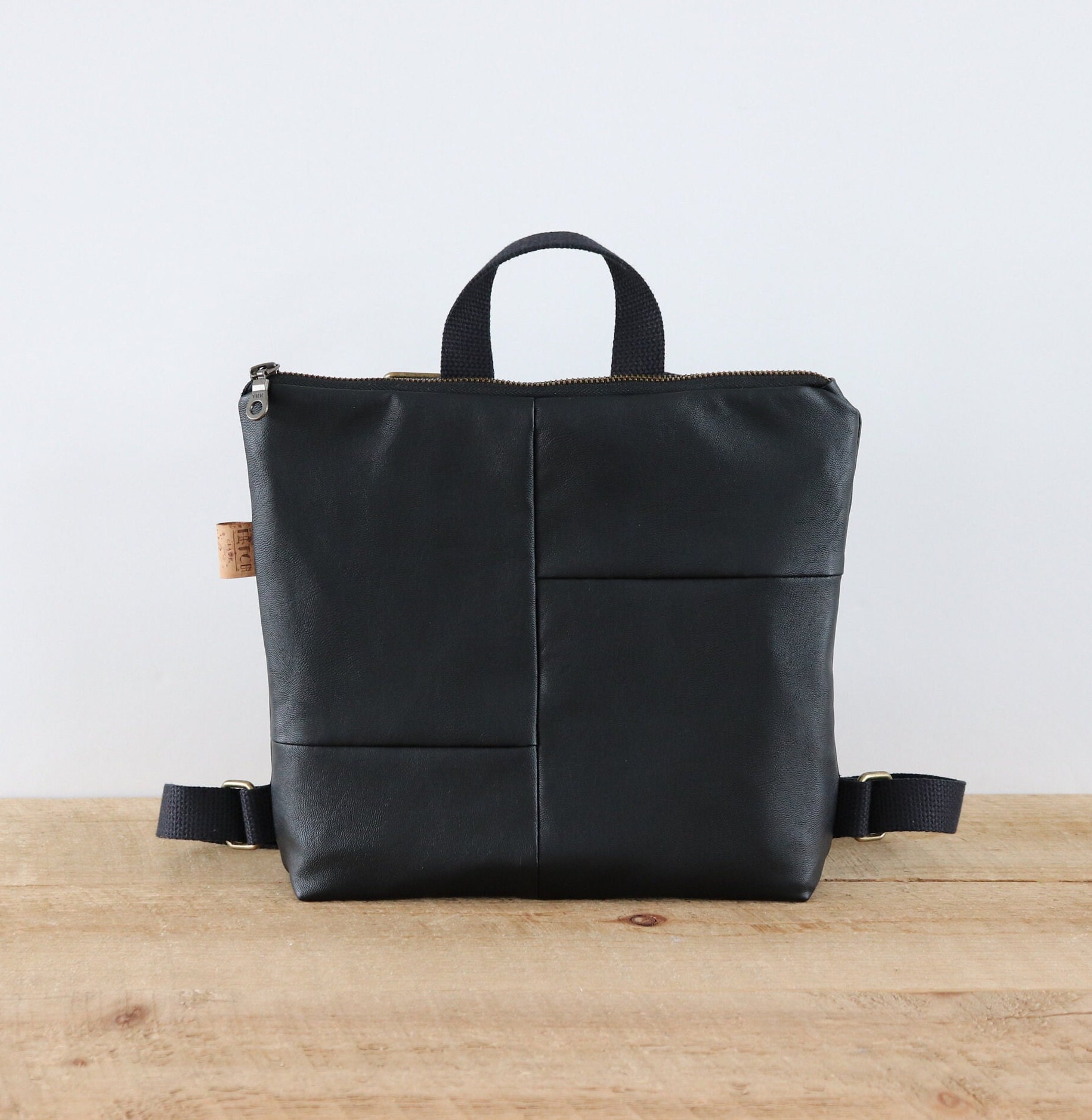 Geometric Vegan Leather Mini Backpack: Chic Travel Purse - Etsy