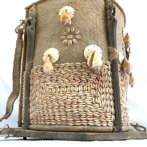 CARRIER INFANTIL 460mm Mochila infantil tradicional Tribal Ásia Rattan Seashell Wall Home Office Deco