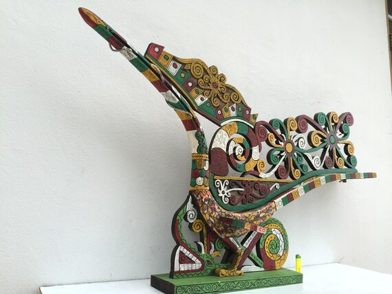 Massive 1 25meter Sacred Hornbill Bird Kenyalang Sculpture Etsy