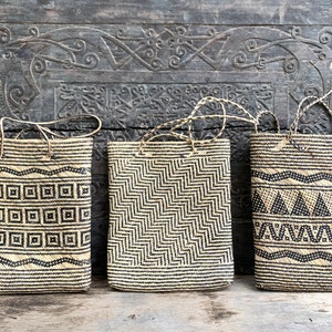 Handbag (3 Pieces) Shoulder Bag Weaving Basket Tote Fashion Traditional Rattan Fiber Art